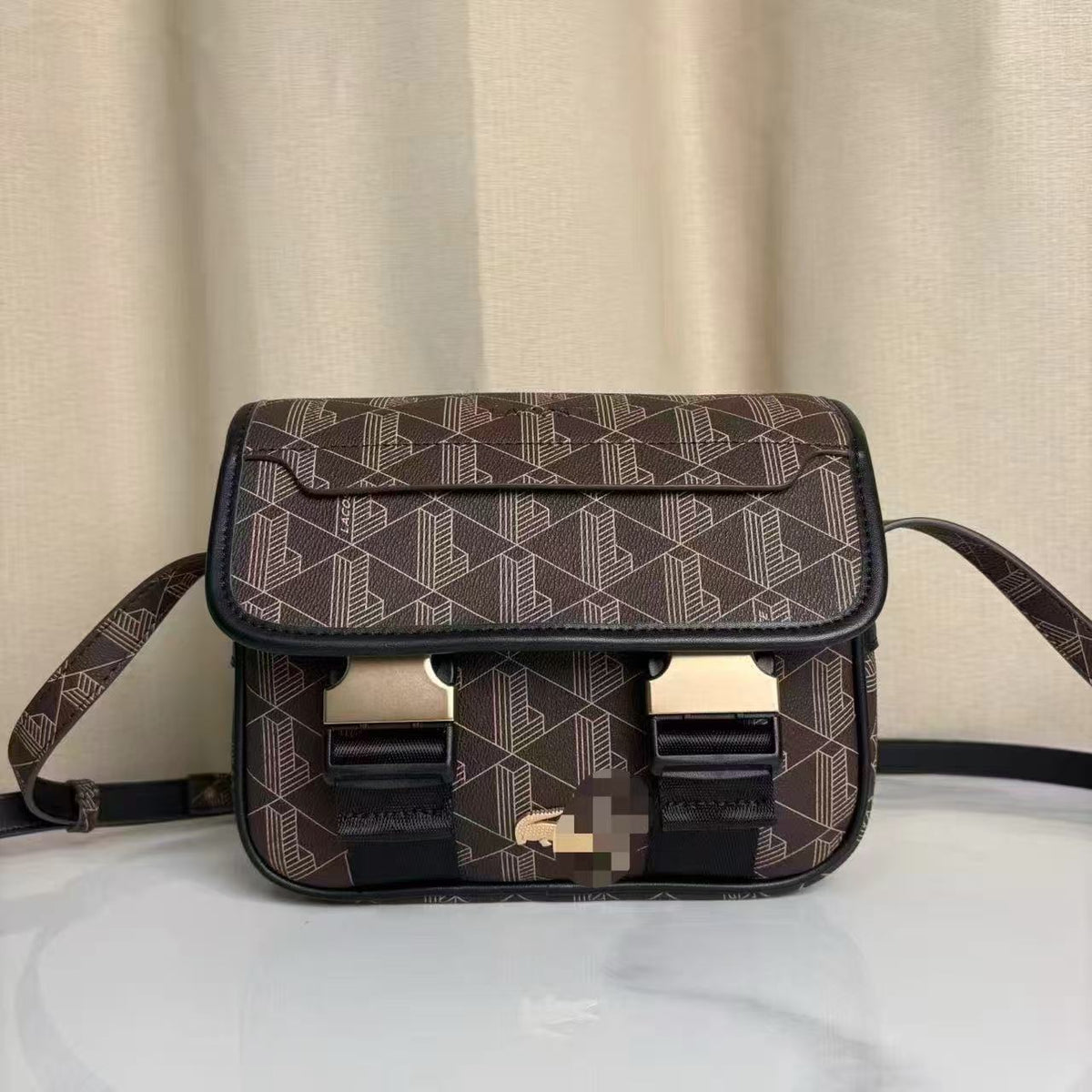 Cross-border new vintage print postman men's crossbody bag casual trend handbag fashion mobile phone storage shoulder bag