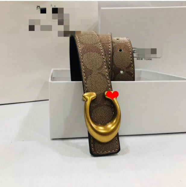 Luxury Belt For Men With Signature Curved Buckle