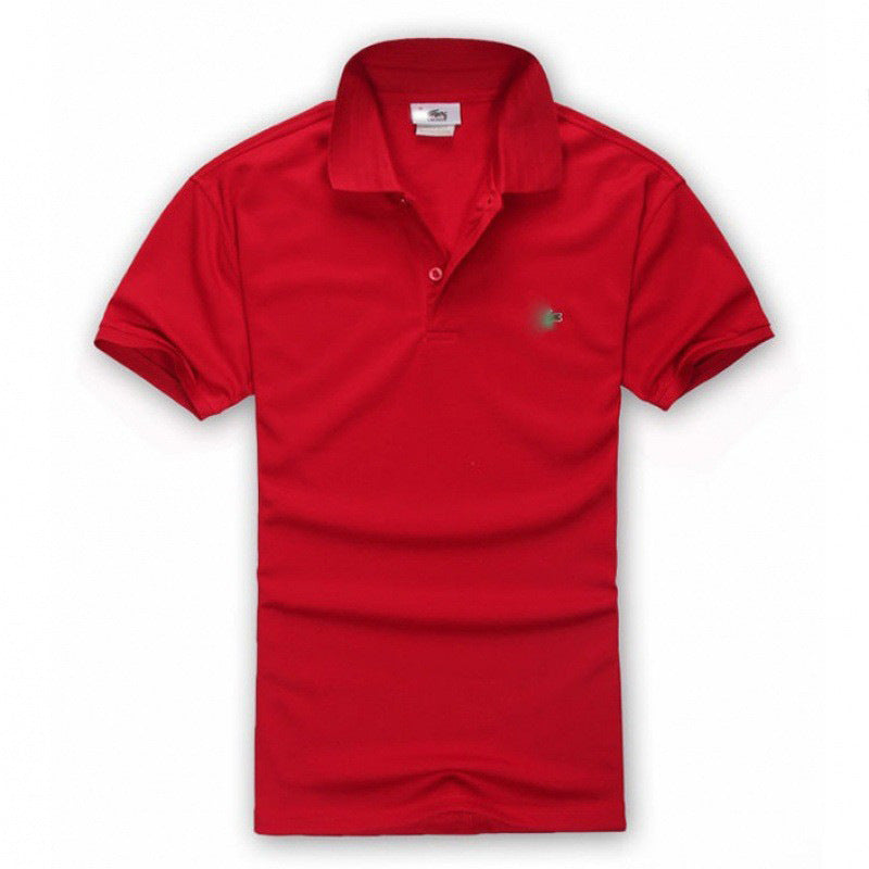Luxe Embroidered Polo Shirt With Two Button Detail