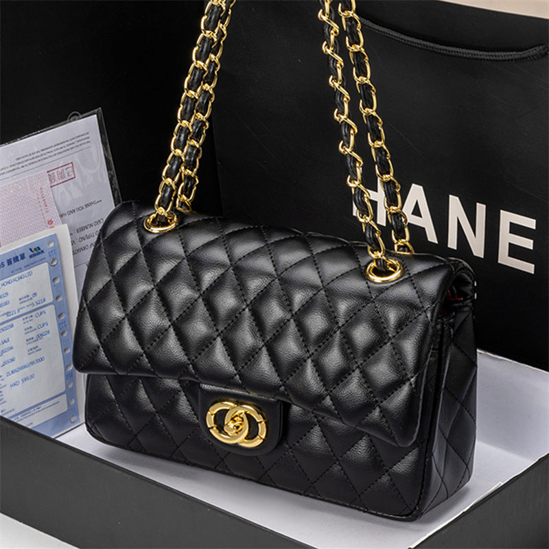 Crossbody Bag Rhombus Chain Bag Fashionable One Shoulder Underarm Bag