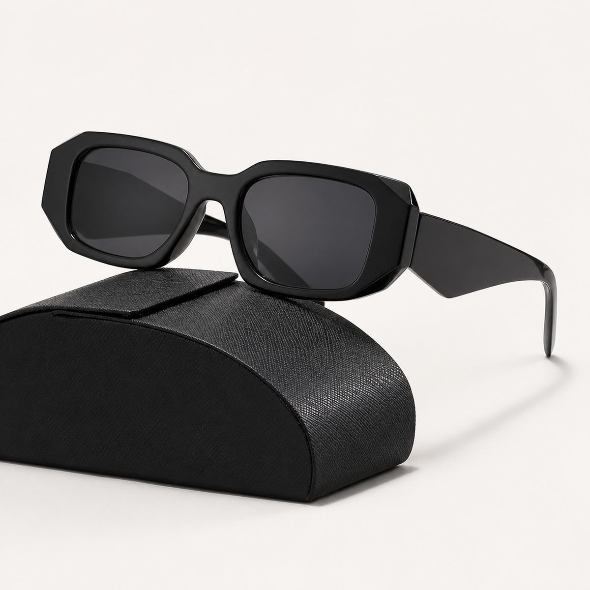 Angular Polygonal Full Rim Sunglasses with UV Protection