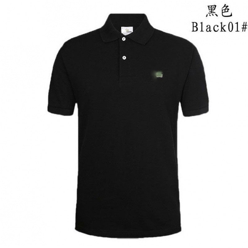 Luxe Embroidered Polo Shirt With Two Button Detail