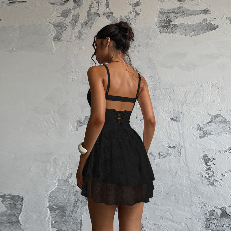Luxe Line Spaghetti Strap Dress