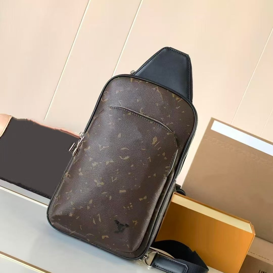 Presbydid brand new men's chest bag shoulder bag crossbody bag fashion chest bag trendy men's bag large capacity chest bag