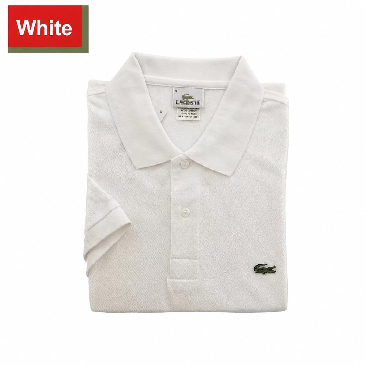 Men's Short Sleeve Polo Shirt with Button Placket