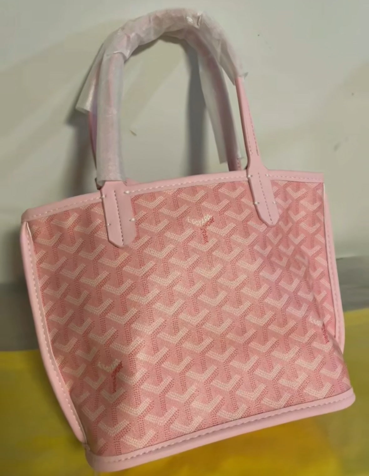 Luxe Geometric Patterned Tote Bag Mini Pouch Set