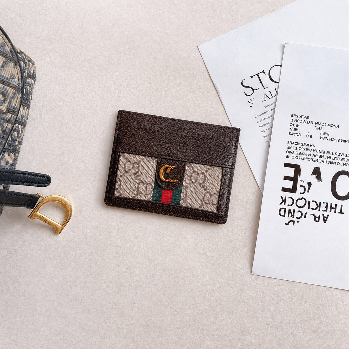 Patterned Card Holder with Multiple Card Slots