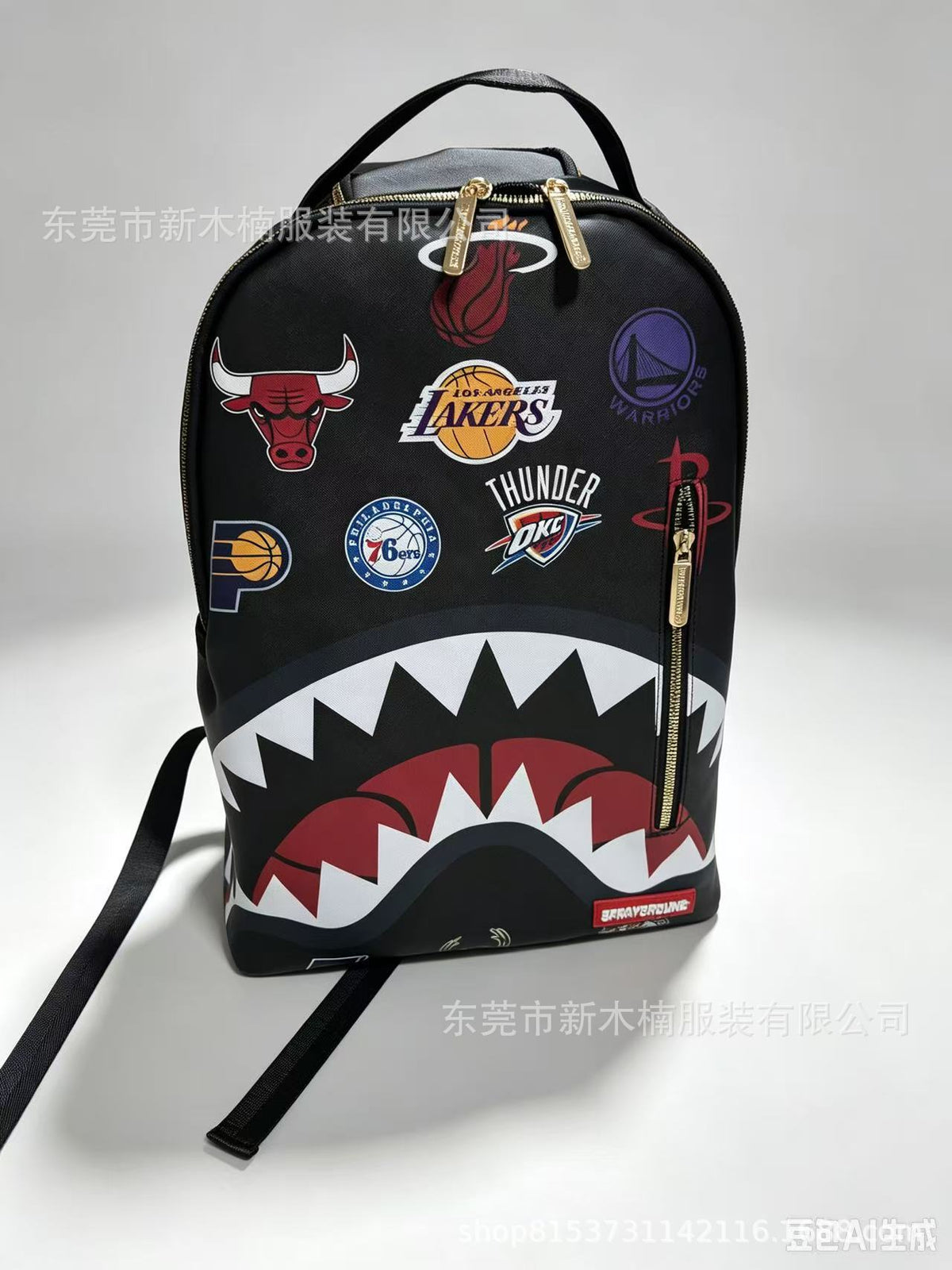 Men Cross-border foreign trade trendy brand shark GOD backpack, back-to-school leisure travel expert, must-have factory direct delivery, uninterrupted stock.