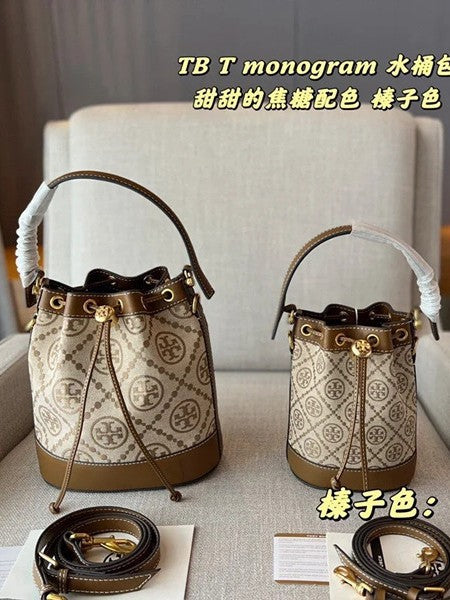 TB new trendy bag bag old flower full print mini bucket bag large capacity fashion and versatile cross-body handbag women's bag