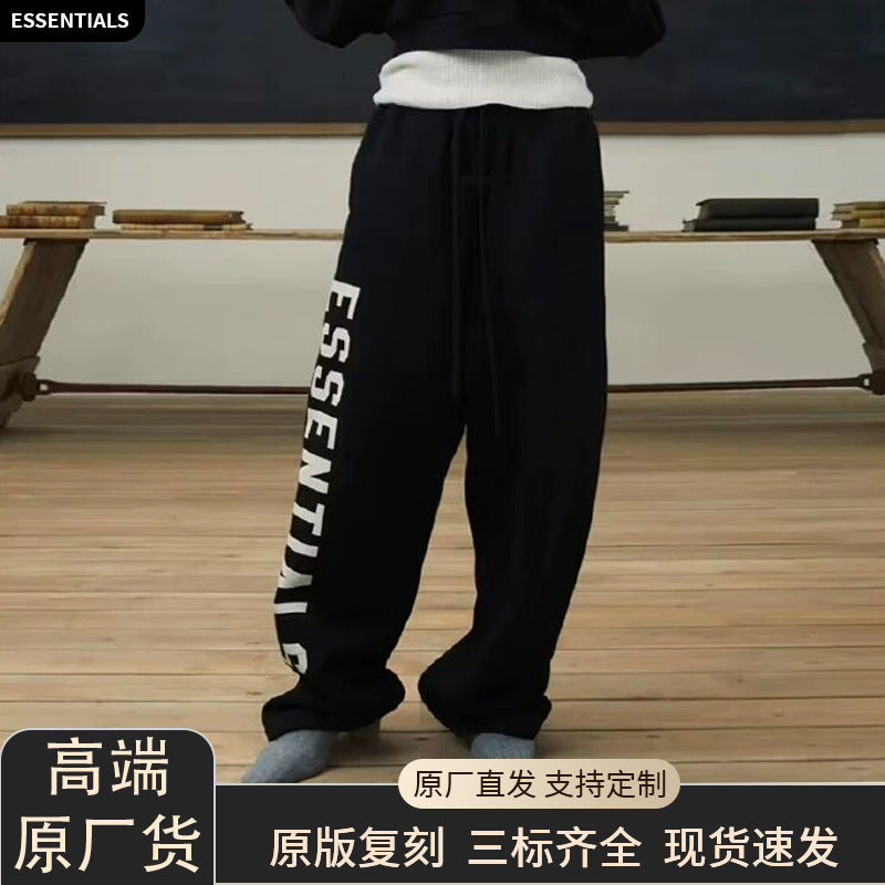 2024 FOG sub-line ESSENTIALS Unisex Straight-leg Sweatpants American Trend Retro Bigfoot Pants