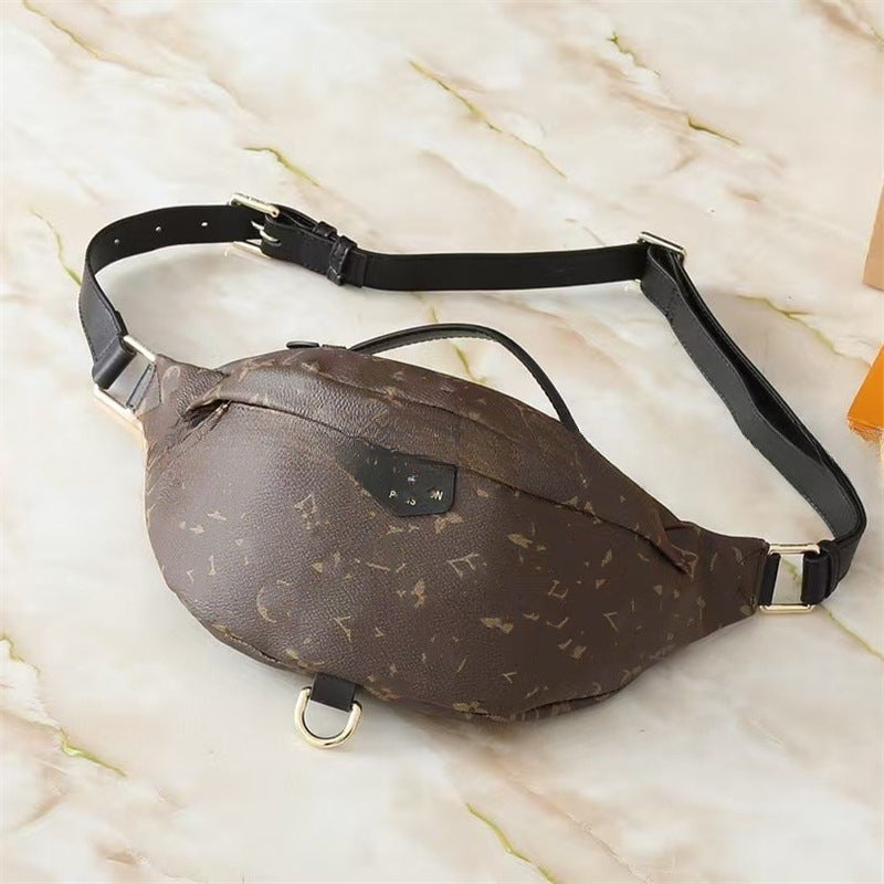 Patterned Waist Bag with Adjustable Strap and Top Handle