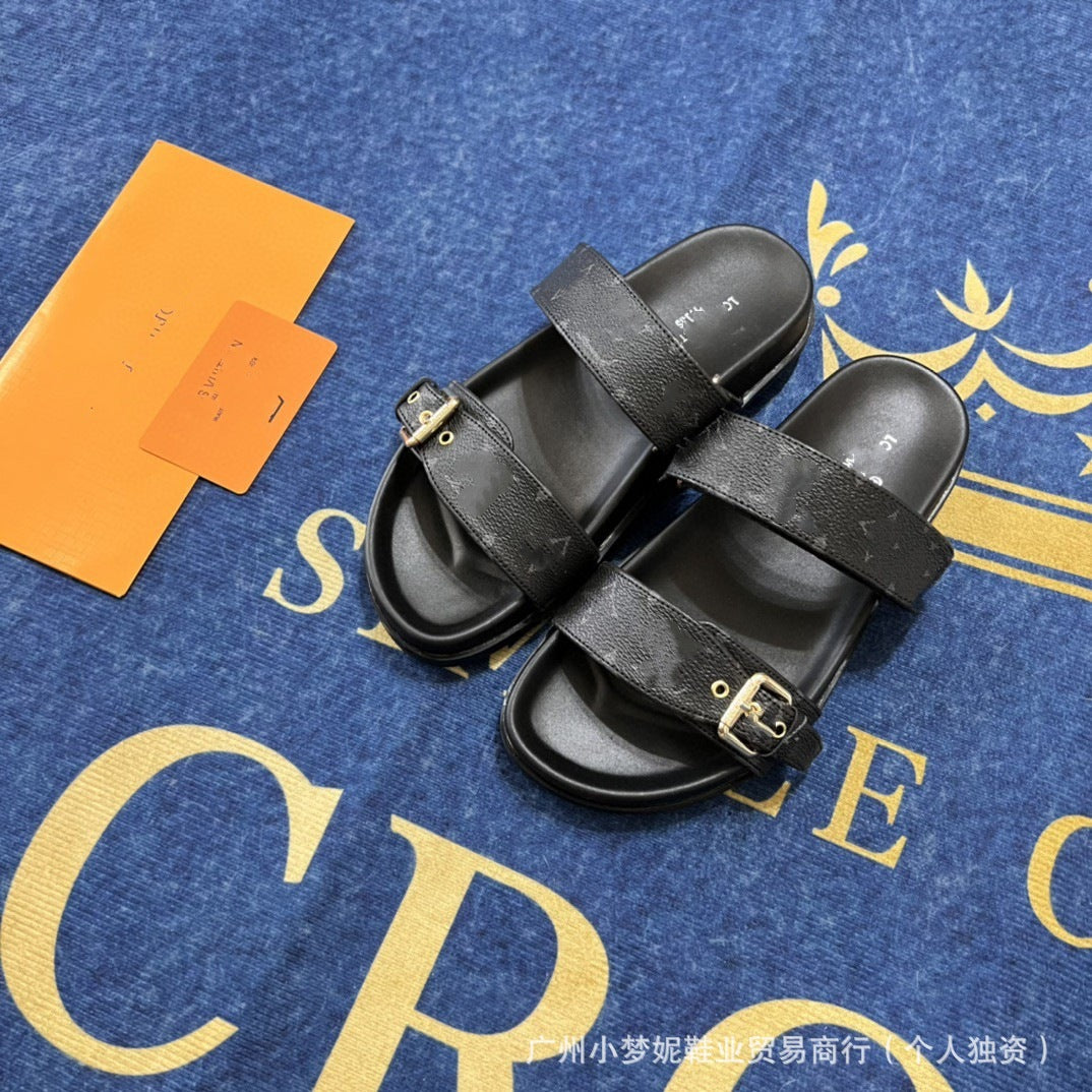 Unisex Premium Buckle Sandals Dual Straps