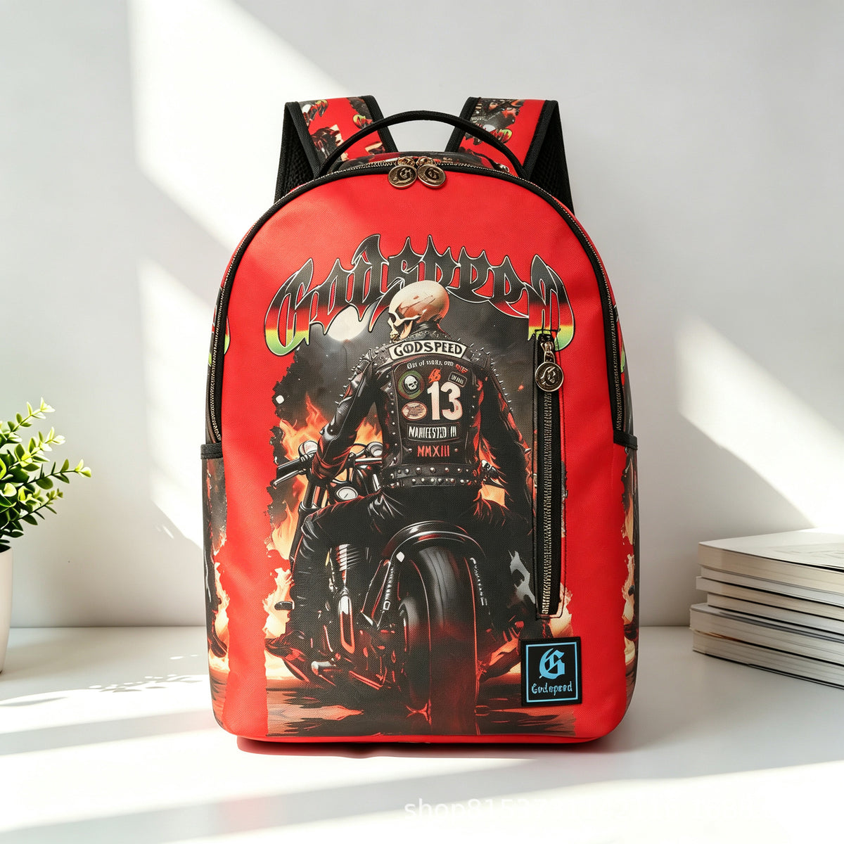 Men Cross-border foreign trade trendy brand shark GOD backpack, back-to-school leisure travel expert, must-have factory direct delivery, uninterrupted stock.
