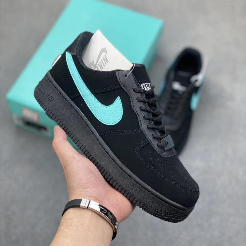 Putian High Quality AF1 Air Force One Valentine's Day White Hook Male and Female Couple Campus Versatile Heightened Athletic Board Shoes