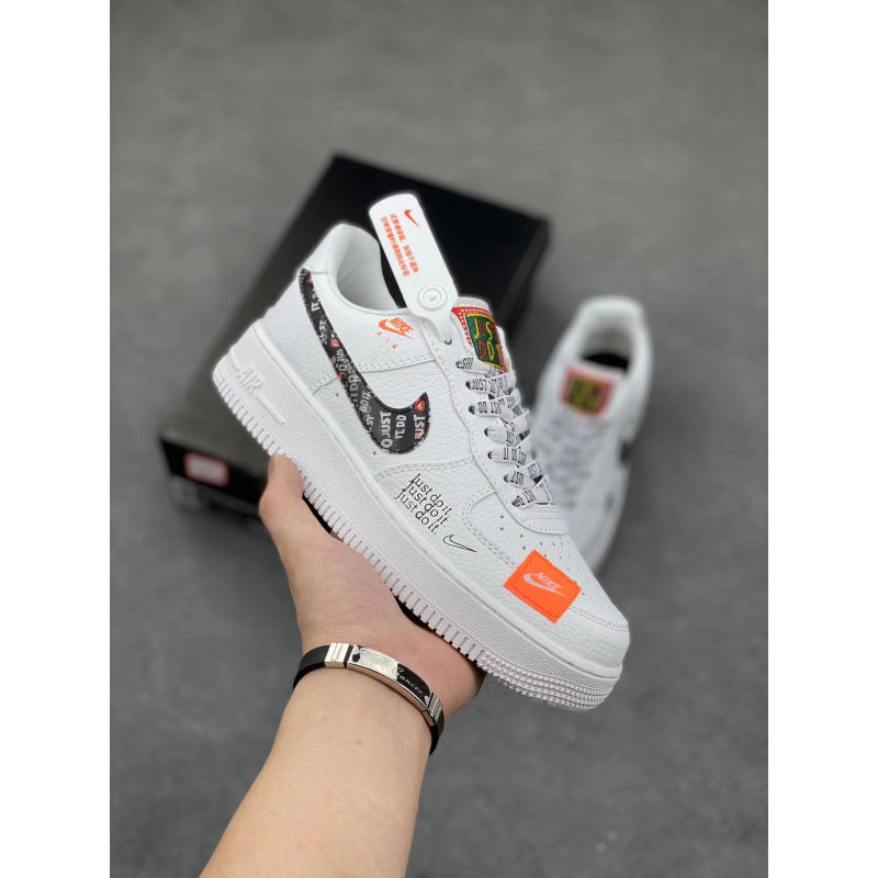 Putian High Quality AF1 Air Force One Valentine's Day White Hook Male and Female Couple Campus Versatile Heightened Athletic Board Shoes