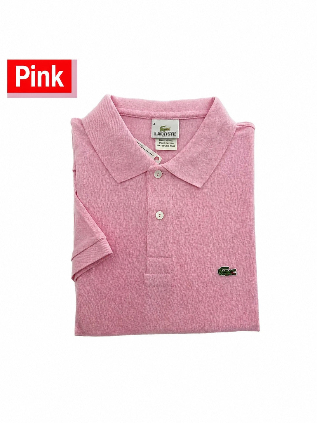 Men's Short Sleeve Polo Shirt with Button Placket