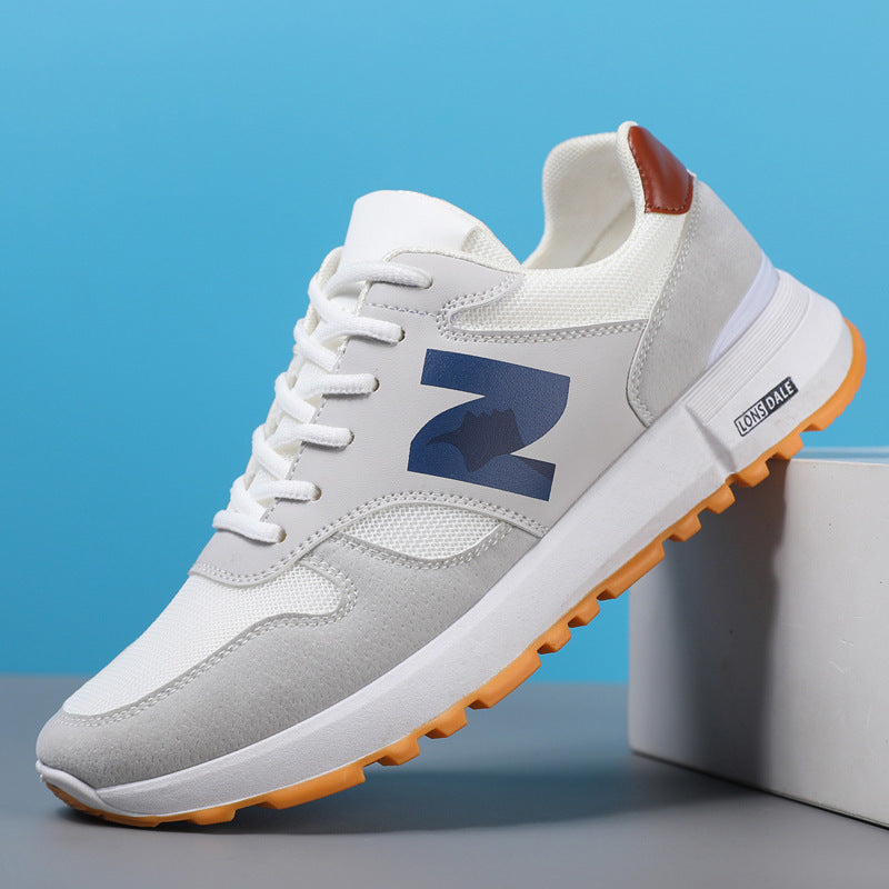 Low-Top Mesh Panel Lace-Up Sneakers with Lugged Soles