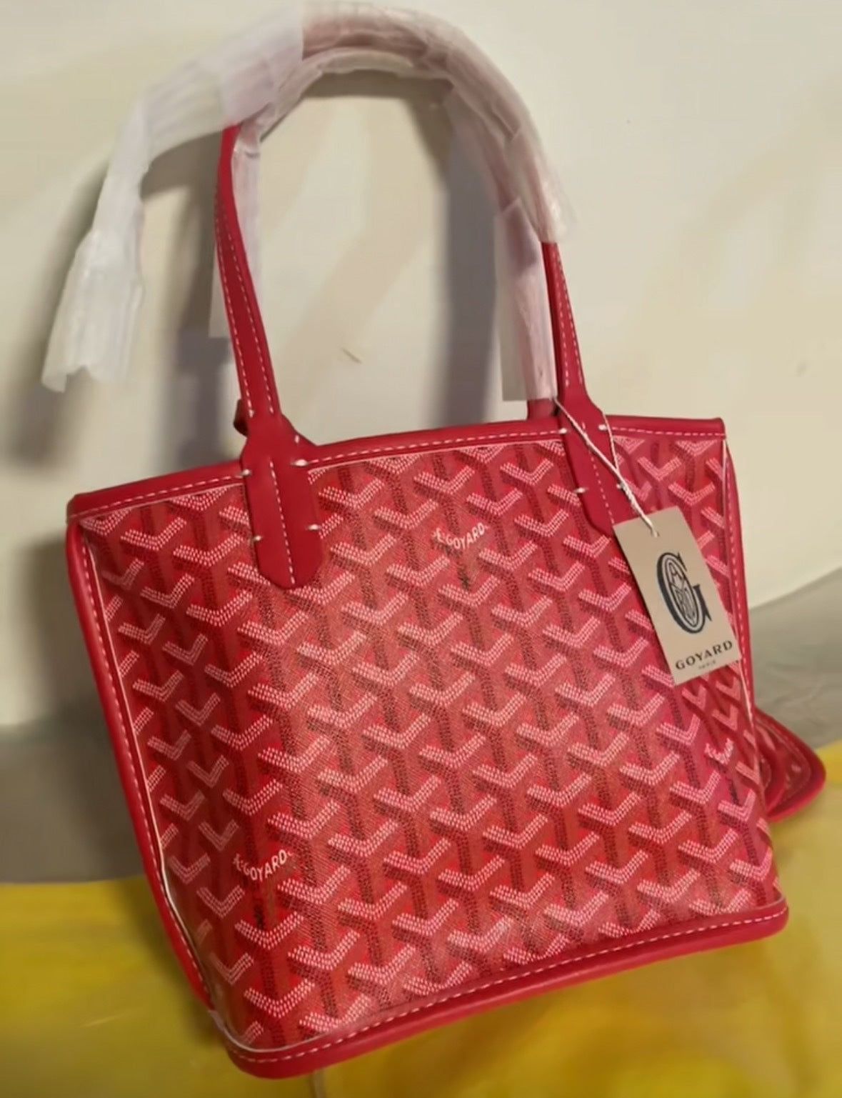 Luxe Geometric Patterned Tote Bag Mini Pouch Set