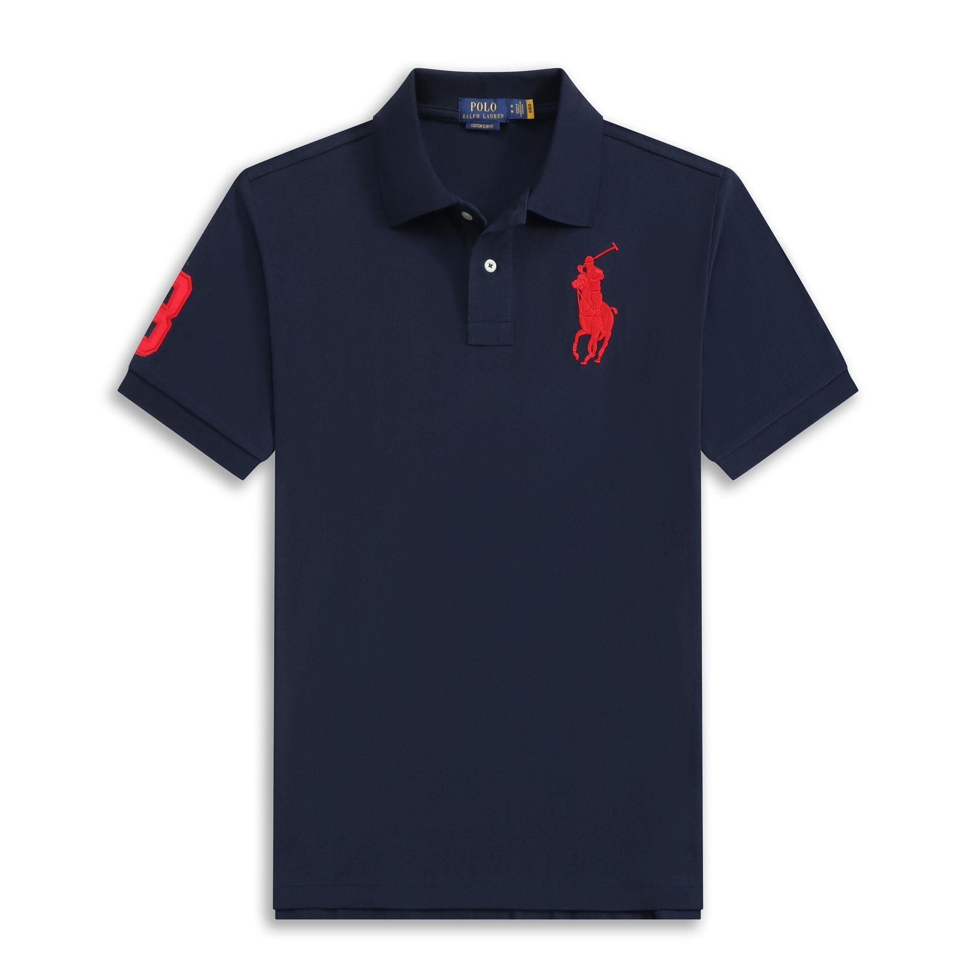 Embroidered Crest Polo Shirt With Short Sleeves