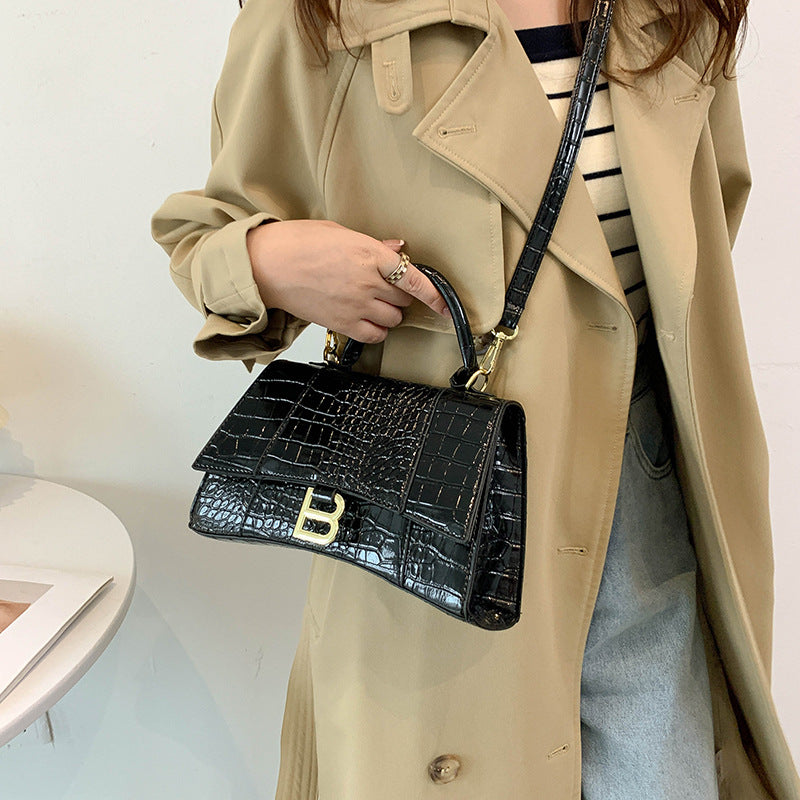 Cross-border small square crocodile pattern shoulder bags