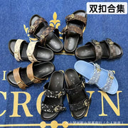 Unisex Premium Buckle Sandals Dual Straps