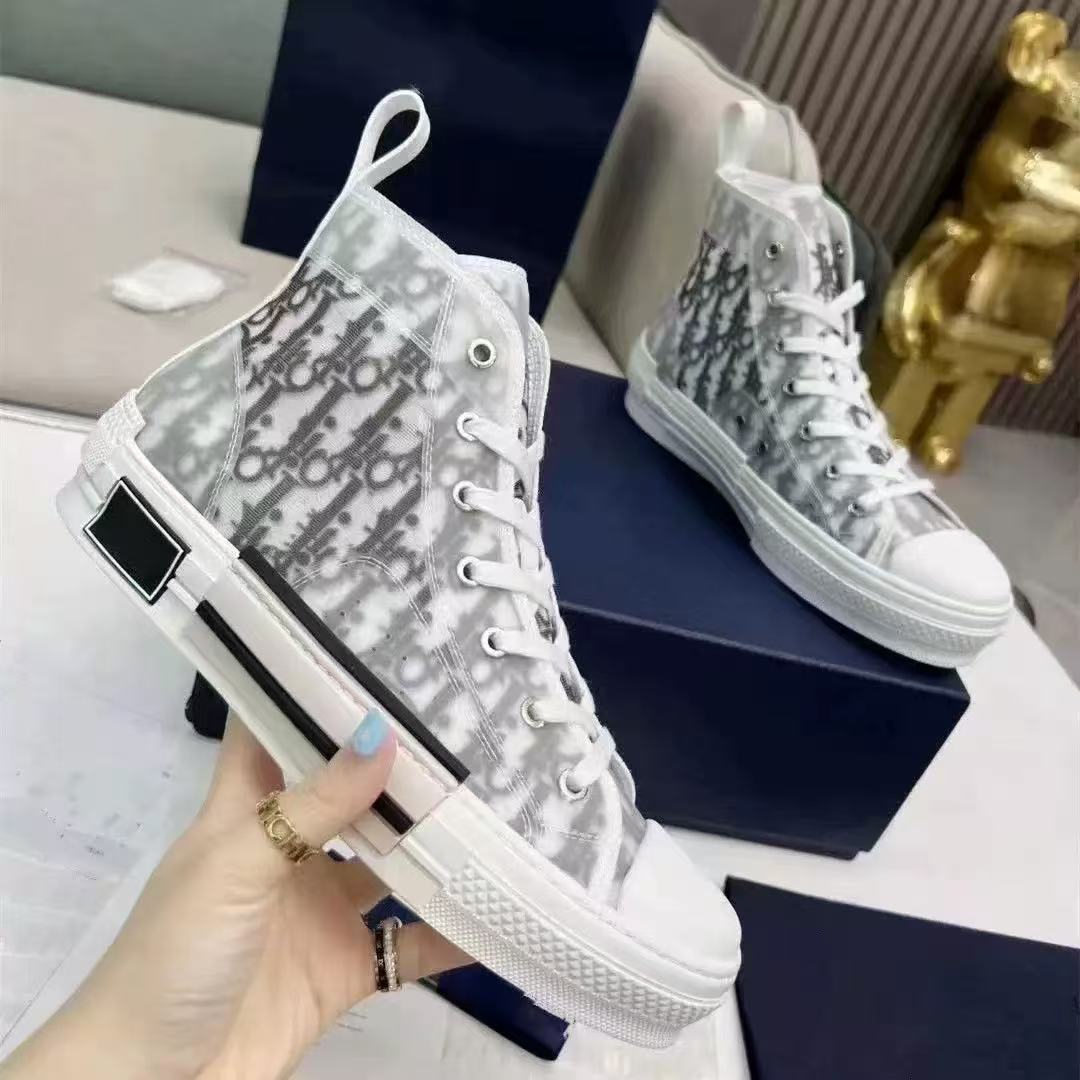 Unisex 2025 spring summer new mesh letter high top casual and versatile little white shoes women's canvas sneakers