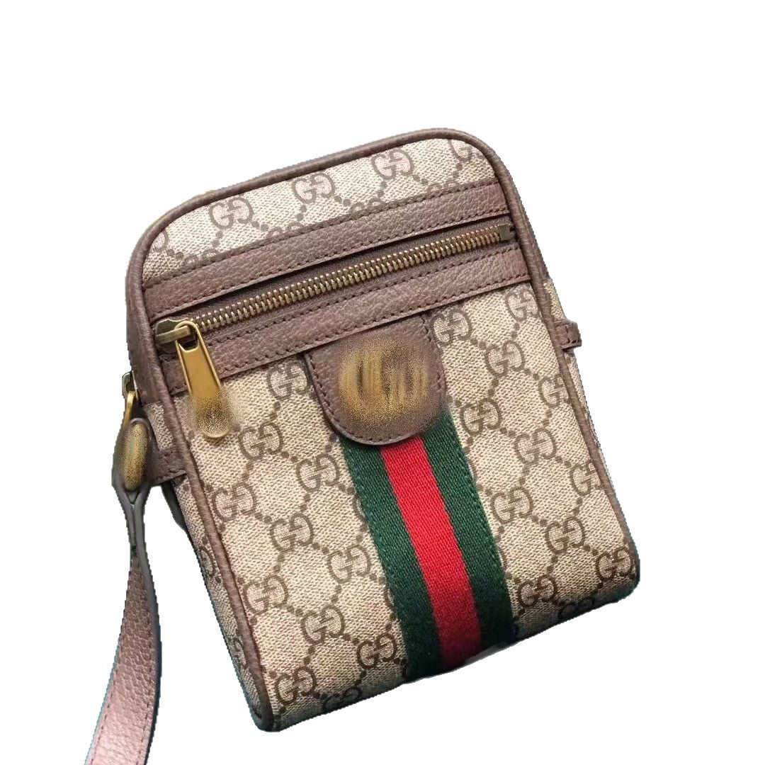 The new classic old flower messenger bag fashion straddle shoulder phone bag unisex model