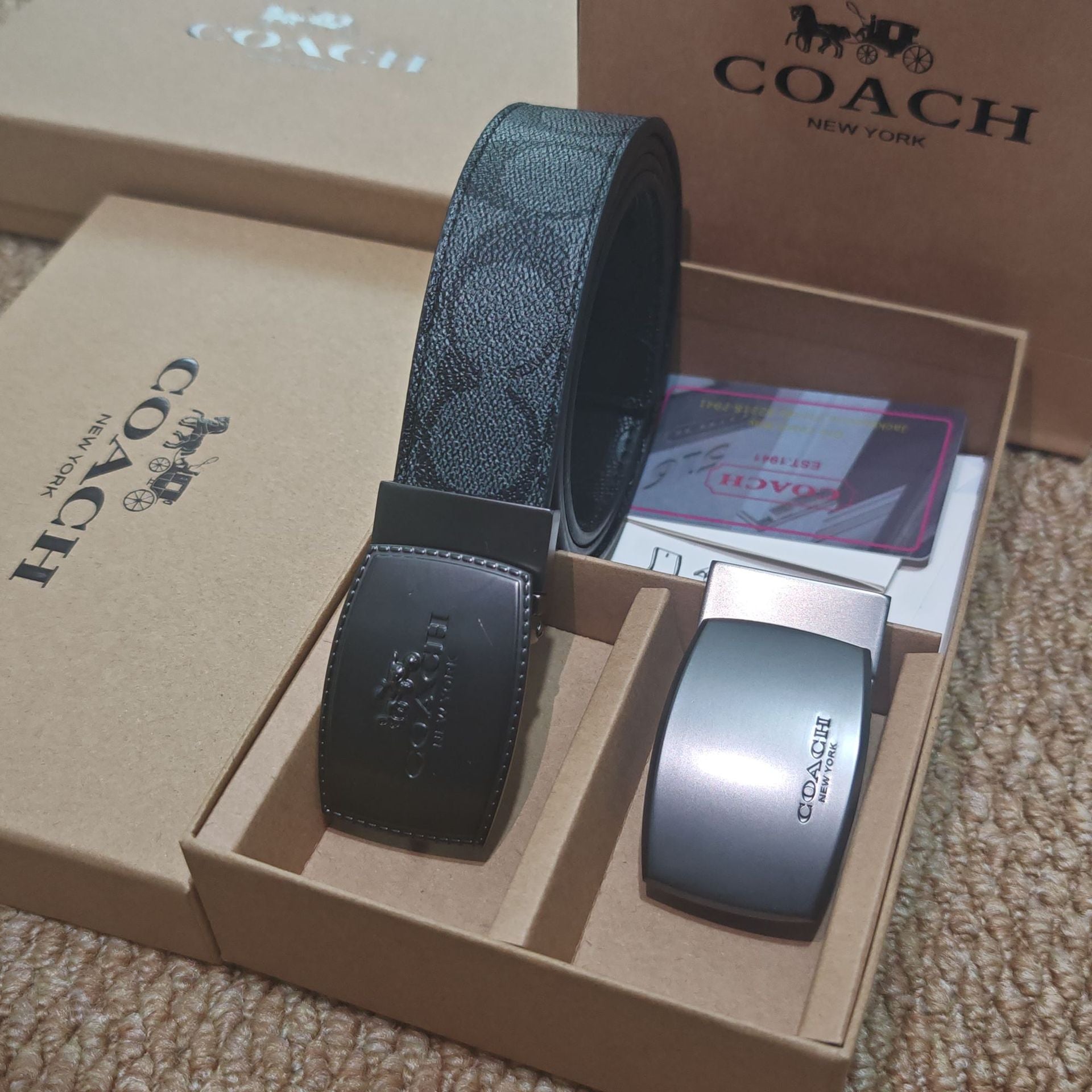 Premium Men's Interchangeable Belt Gift Set