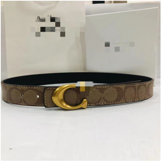 Luxury Belt For Men With Signature Curved Buckle
