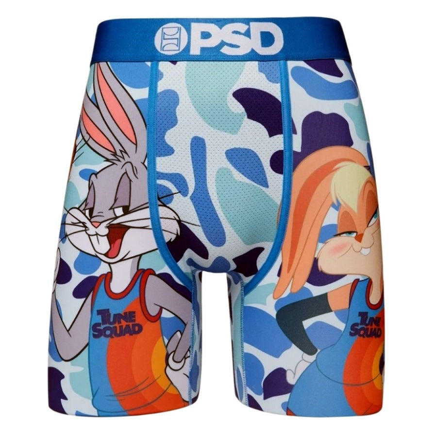 PSD American Men's  Cartoon Print Sports Quick Dry Running Fitness Boxer Shorts Swim Trunks Boys Trend