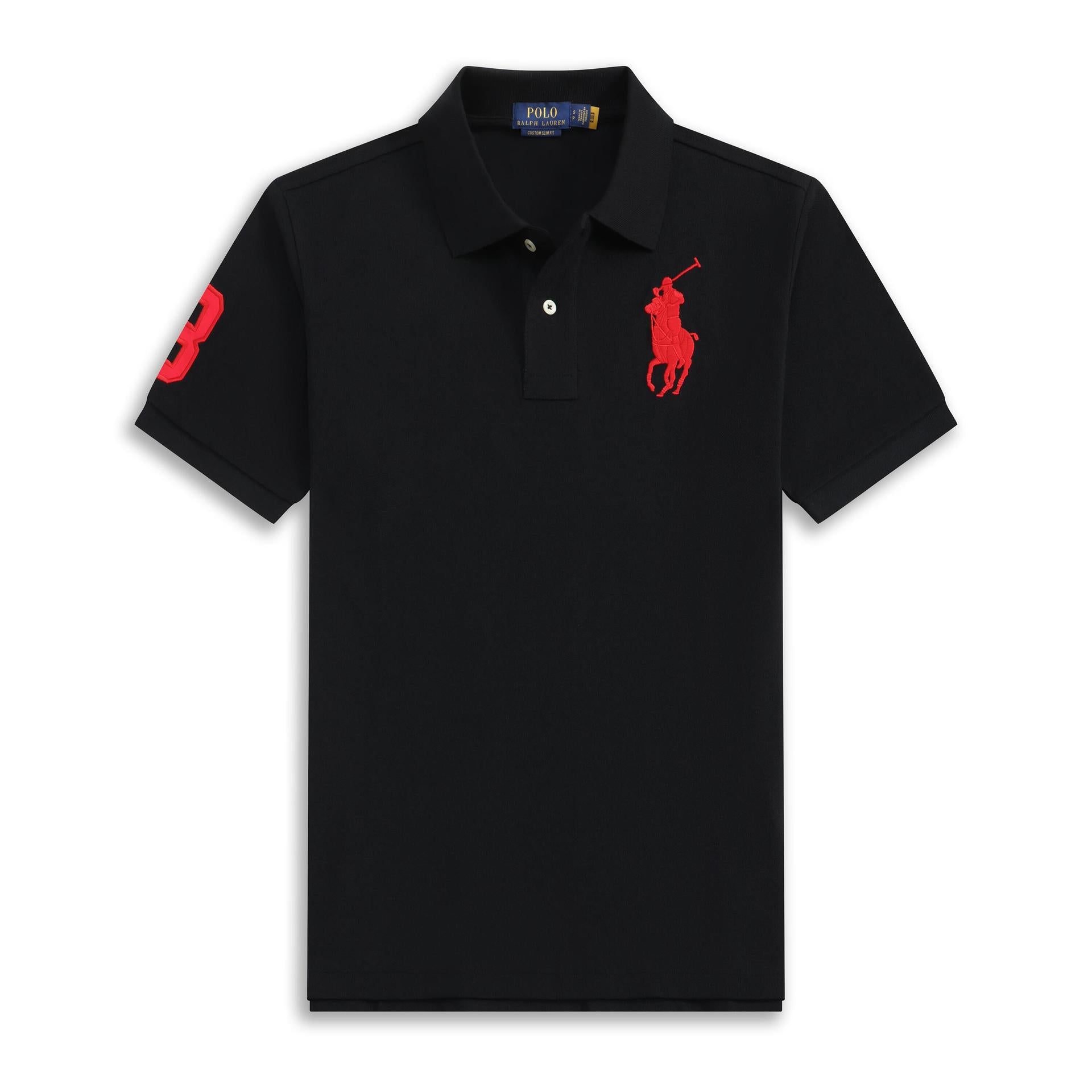 Embroidered Crest Polo Shirt With Short Sleeves