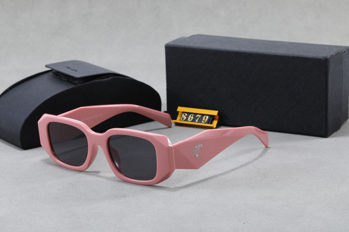 Angular Polygonal Full Rim Sunglasses with UV Protection