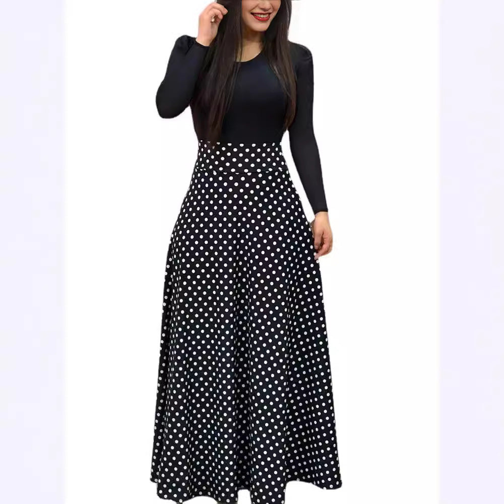 Floral High Waist Maxi Skirt with Flared Swing Silhouette