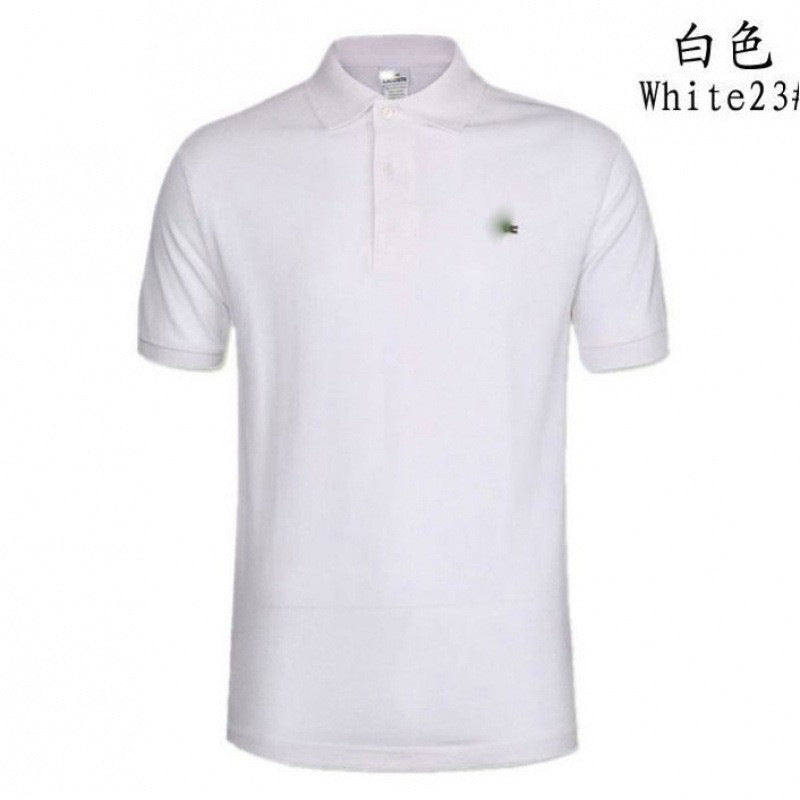 Luxe Embroidered Polo Shirt With Two Button Detail