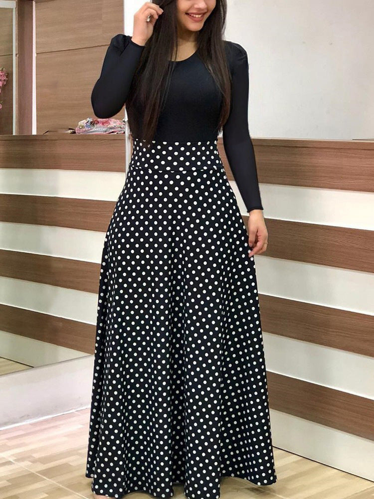 Floral High Waist Maxi Skirt with Flared Swing Silhouette