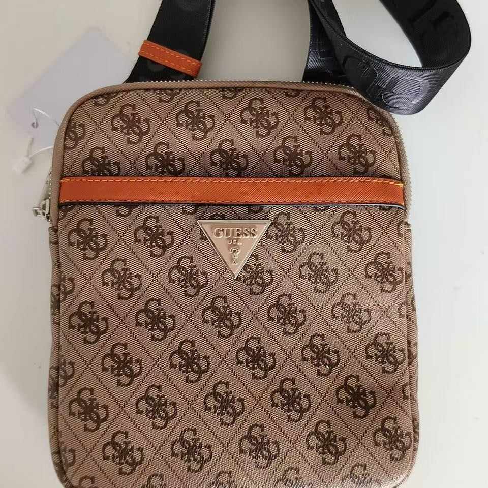 Premium Logo Print Men's Crossbody Shoulder Bag