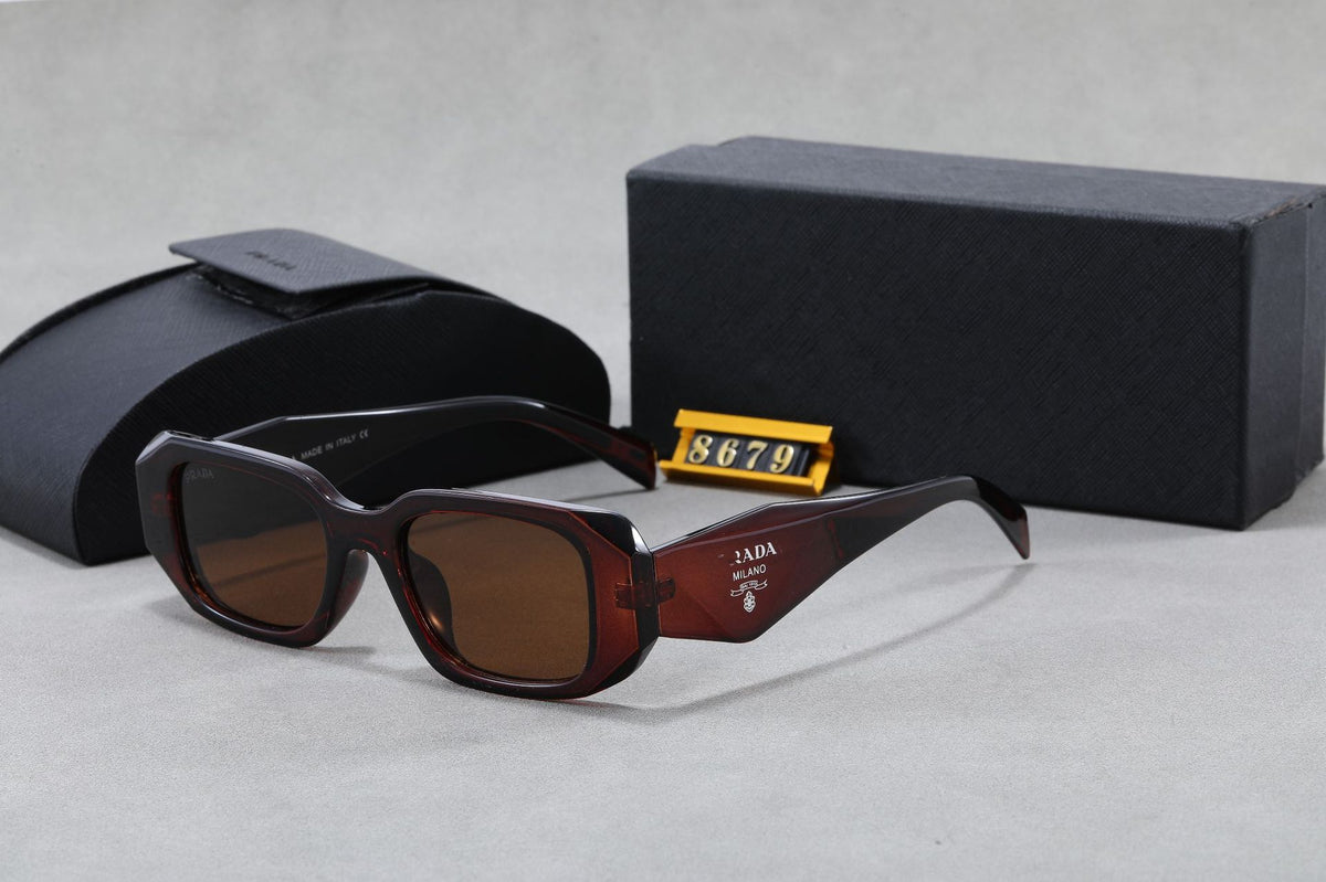 Angular Polygonal Full Rim Sunglasses with UV Protection