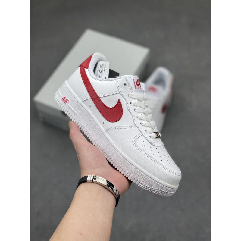 Putian High Quality AF1 Air Force One Valentine's Day White Hook Male and Female Couple Campus Versatile Heightened Athletic Board Shoes