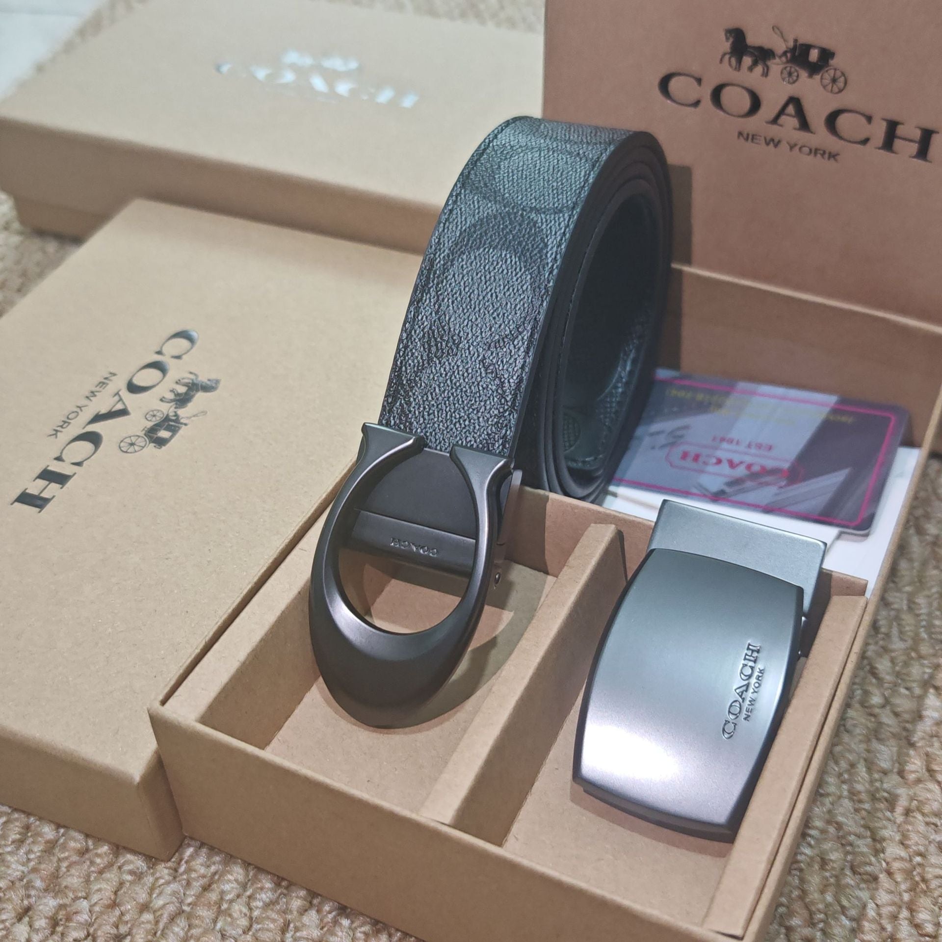 Premium Men's Interchangeable Belt Gift Set