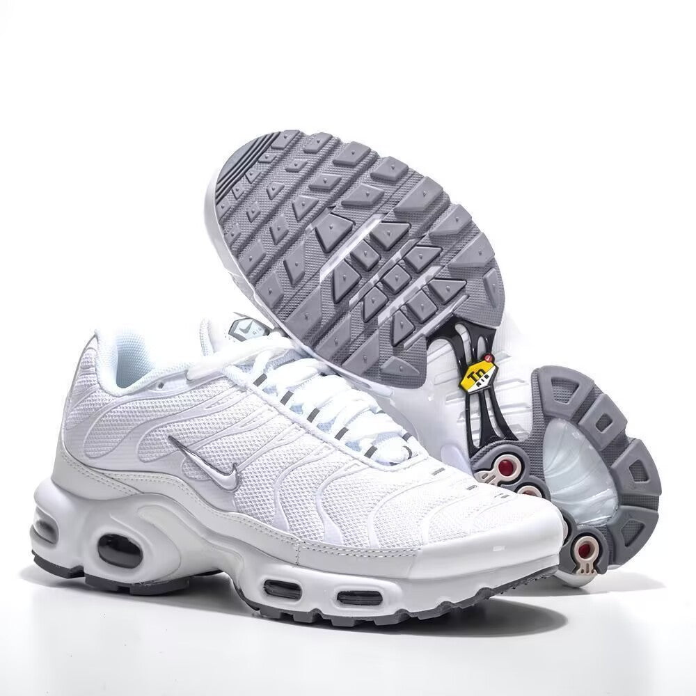 Men's Mesh Lace-Up Running Shoes with Visible Air Cushion Sole