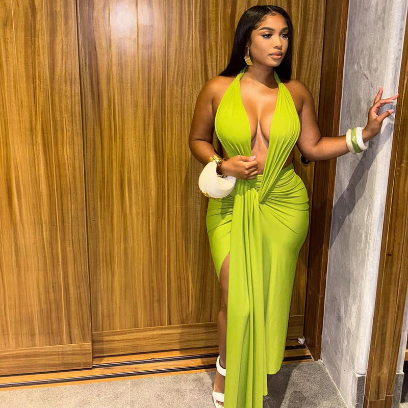 Sculpted Halter Bodycon Dress