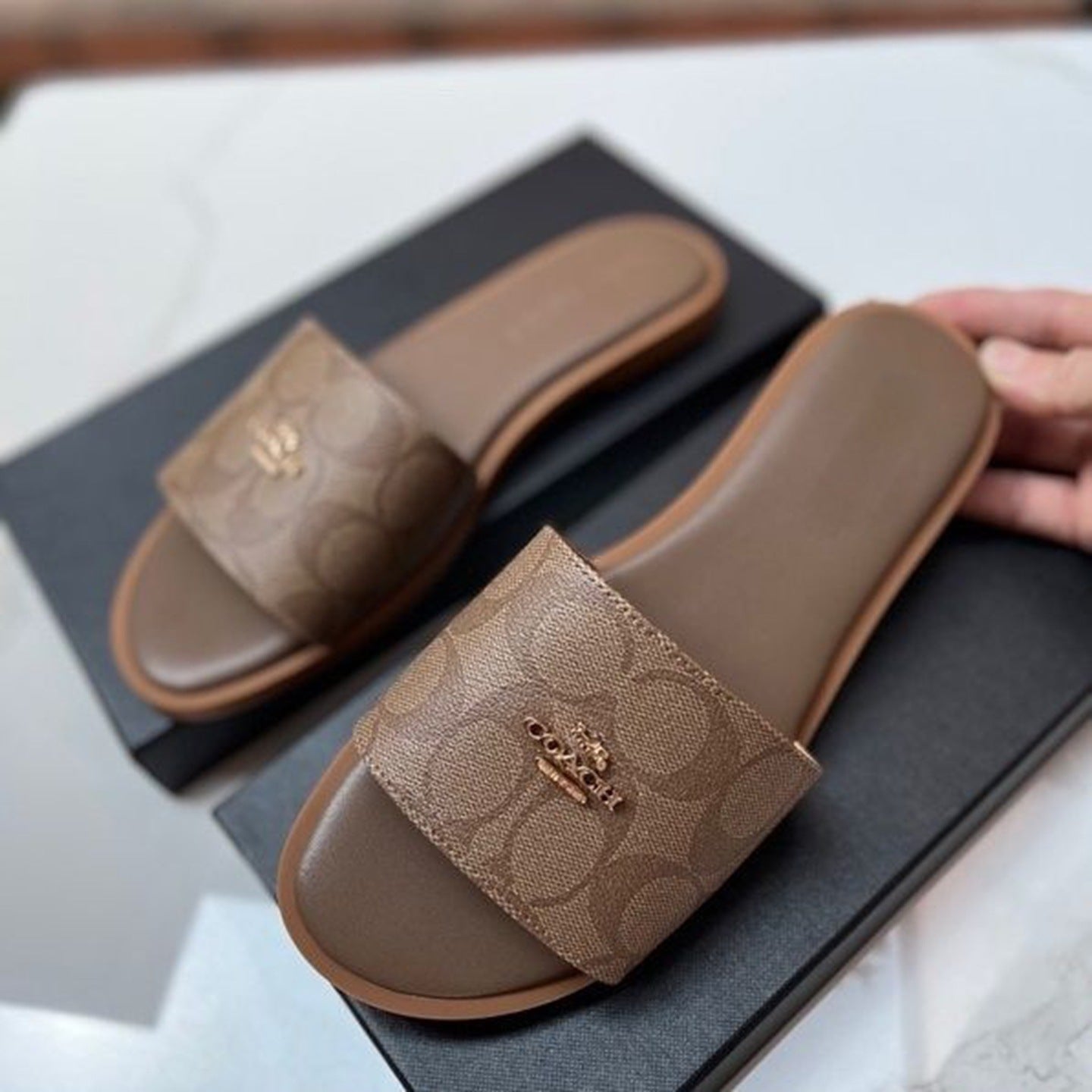Premium Wide Strap Slide Sandals For Women
