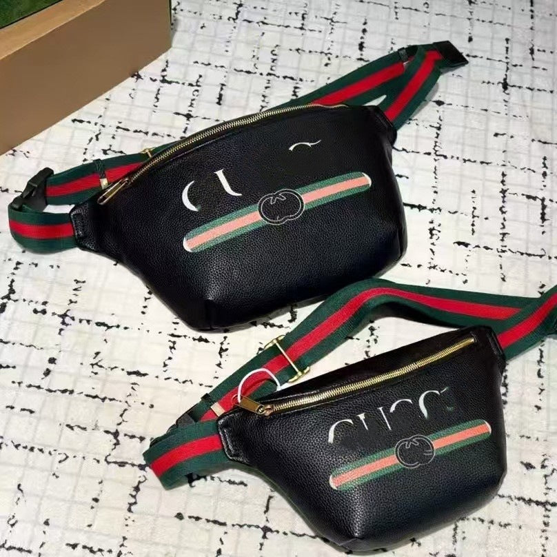 Cross-border sports belt bag autumn new large capacity solid color fashion simple cycling shoulder bag waist bag