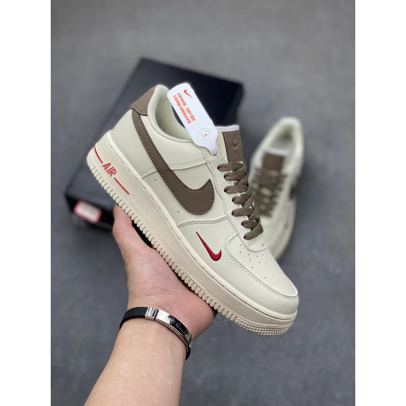 Putian High Quality AF1 Air Force One Valentine's Day White Hook Male and Female Couple Campus Versatile Heightened Athletic Board Shoes
