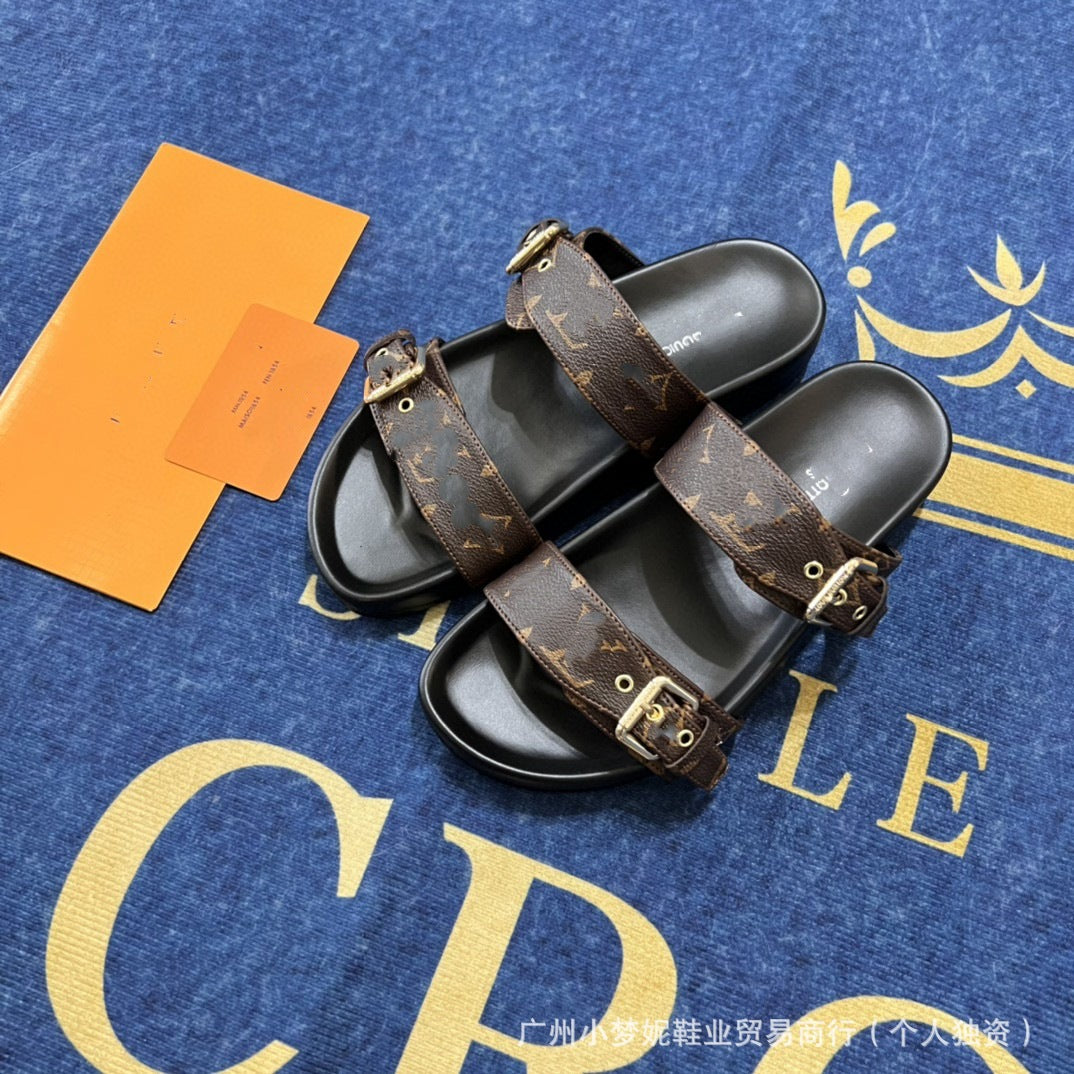 Unisex Premium Buckle Sandals Dual Straps