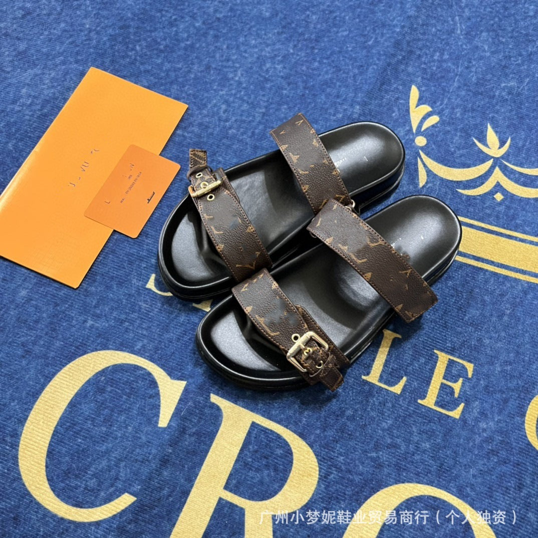 Unisex Premium Buckle Sandals Dual Straps