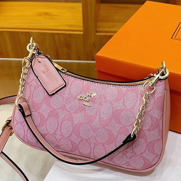 Armpit Bag Crossbody for Women in Foreign Style with Vintage Print Compact Shoulder Bag for Everyday Chic
