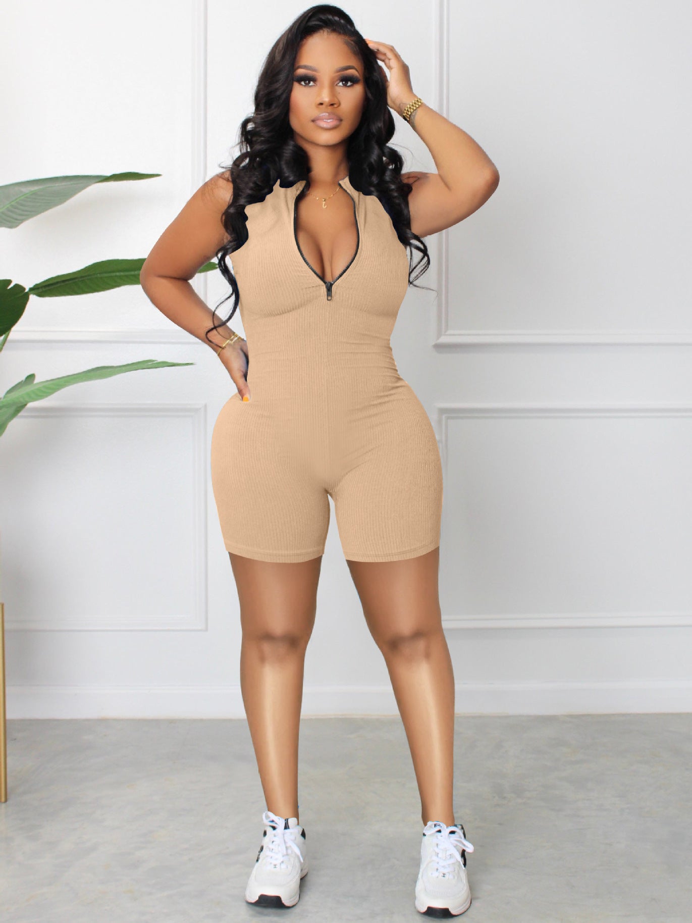 Luxe Zip Jumpsuit For Women With Front Zip And Sleek Modern Silhouette For Effortless Chic