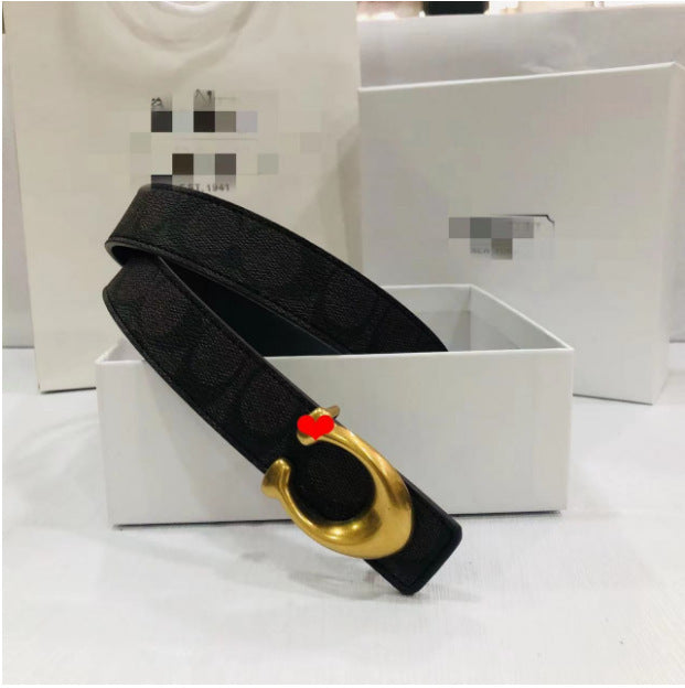 Luxury Belt For Men With Signature Curved Buckle