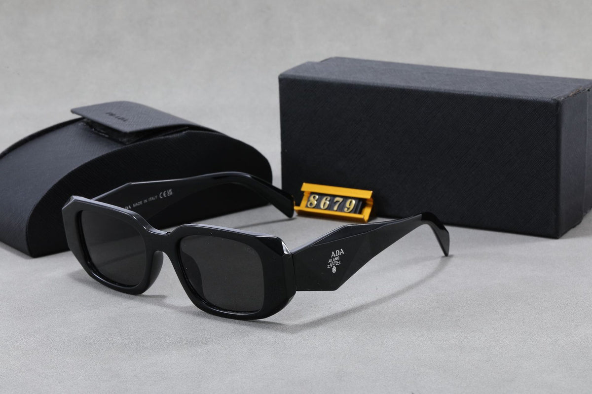Angular Polygonal Full Rim Sunglasses with UV Protection